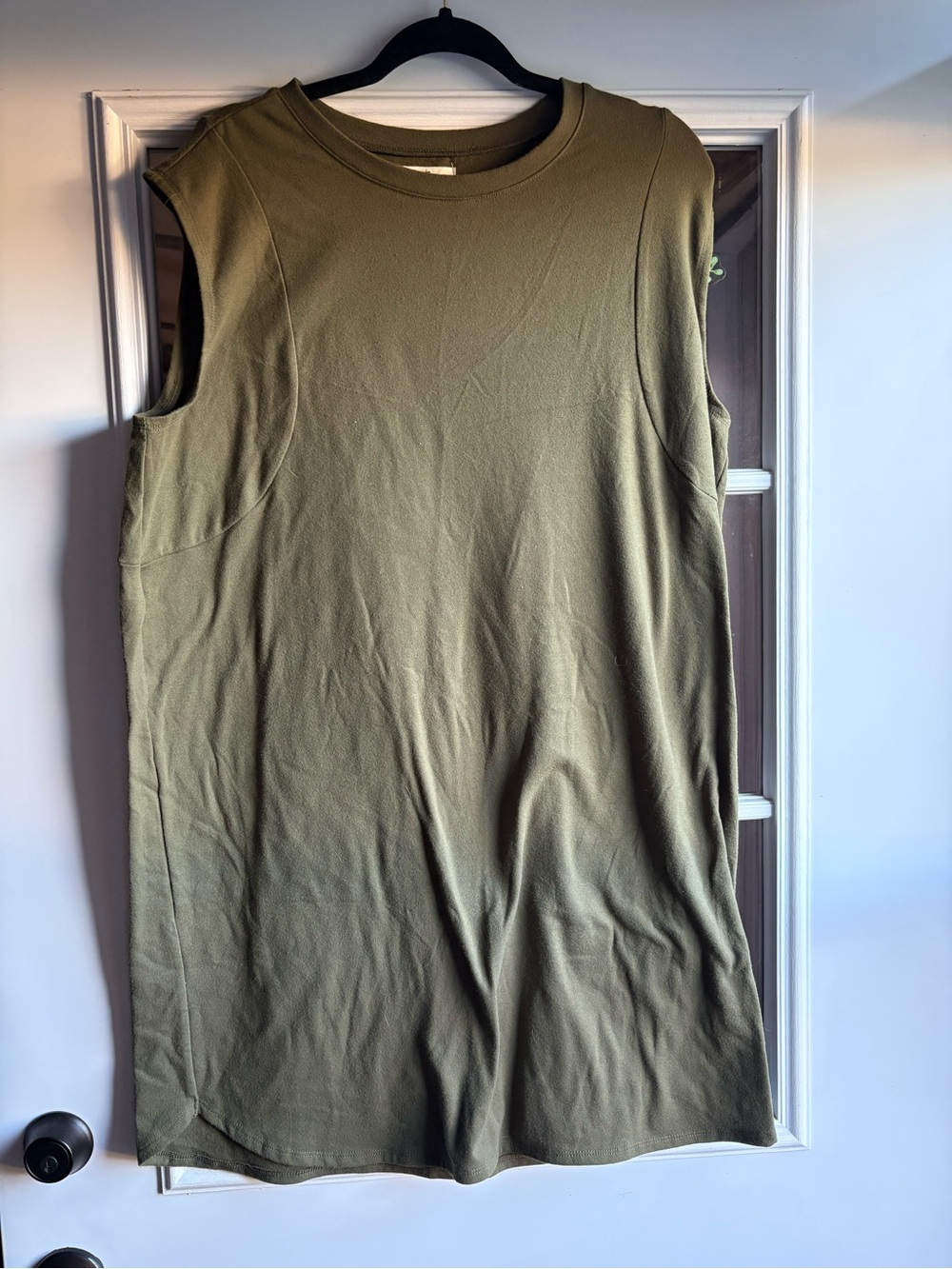 Maurices Olive Green Sleeveless Midi Shift Dress
